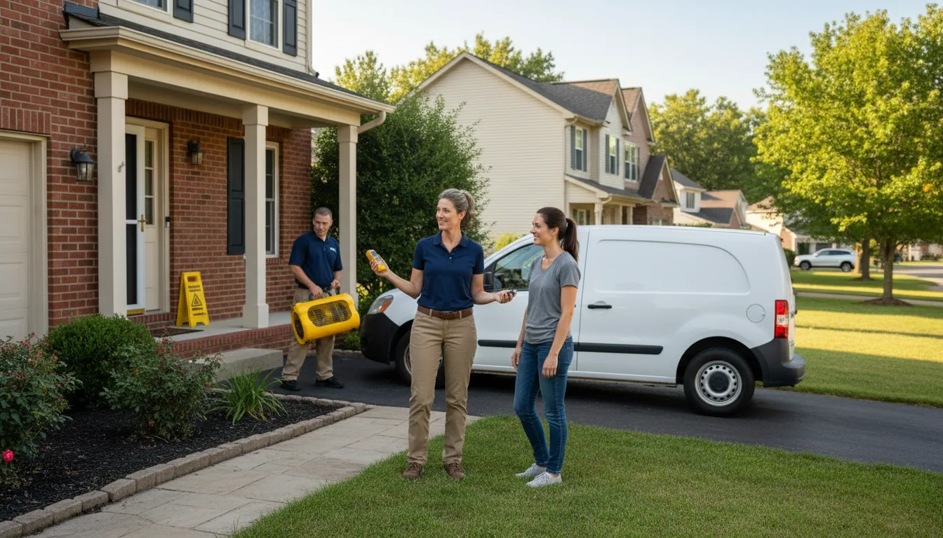 Residential water damage restoration in Gunter, TX